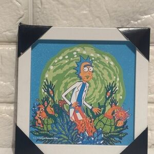 Rick and Morty Art Print with Blue and Green Design